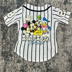 Disney Mickey Mouse & Friends Striped Jersey - Black, White, Blue